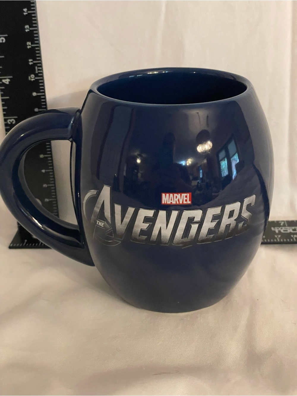 Marvel Avengers Dark Blue Ceramic Mug with Silver Logo